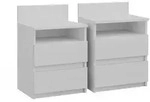 Vicco Nachttisch, Wei&szlig;, Holzwerkstoff, 4 F&auml;cher, 2 Schubladen,