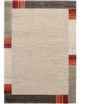 Novel Webteppich Palazzo Lobo, Dunkelbraun, Beige, Textil, Graphik, rechteckig,