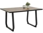 Boxxx Esstisch, Anthrazit, Braun, Holzwerkstoff, rechteckig, Kufe, U-Form, 90x76x140