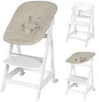 Roba Babyhochstuhl, Wei&szlig;, Beige, Textil, 1-Sitzer, 46x94x66.5 cm, Babym&ouml;bel,