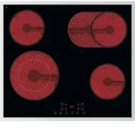 PKM Glaskeramikkochfeld, Schwarz, Metall, Glas, 59x5x52 cm, Kindersicherung,
