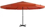 vidaXL Sonnenschirm, Braun, Textil, 500x500 cm, Sonnen- & Sichtschutz, Sonnenschirme