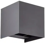 Brilliant Wandleuchte Hilly, Dunkelgrau, Metall, Glas, quadratisch,quadratisch,