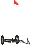 vidaXL Fahrradanh&auml;nger, Schwarz, Metall, 53x28x122 cm, Freizeit, Sport &...