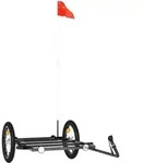 vidaXL Fahrradanh&auml;nger, Schwarz, Metall, 63x34x126 cm, Freizeit, Sport &...