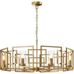 Maytoni Kronleuchter, Gold, Metall, Glas, geometrisch,geometrisch, rund,rund,...