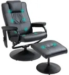 Homcom Massagesessel, Schwarz, Kunststoff, 1-Sitzer, F&uuml;llung: Schaumstoff,...