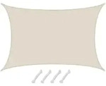 Amanka Sonnensegel, Beige, Kunststoff, Rechteckig, 500x700 cm, Sonnenschutz &