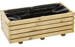 Siena Garden Blumenkasten, Schwarz, Kiefer, Holz, Textil, Kiefer, 80x28x40 cm,
