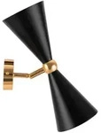 Maytoni Wandleuchte, Schwarz, Gold, Metall, 32x0x18 cm, CE, drehbar, Lampen &
