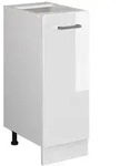 Vicco Apothekerschrank, Wei&szlig;, Wei&szlig; Hochglanz, Holzwerkstoff, 2 F&auml;cher, 1
