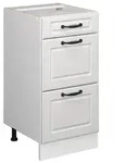 Vicco K&uuml;chenunterschrank, Wei&szlig;, Wei&szlig;, Holzwerkstoff, 3 F&auml;cher, 3 Schubladen,