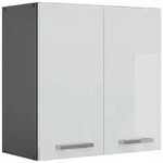 Vicco H&auml;ngeschrank, Wei&szlig; Hochglanz, Anthrazit, Holzwerkstoff, 1 F&auml;cher,