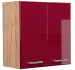 Vicco H&auml;ngeschrank, Rot, Honigeiche, Holzwerkstoff, 1 F&auml;cher, Rechteckig,...