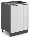 Vicco K&uuml;chenunterschrank, Wei&szlig;, Anthrazit, Holzwerkstoff, 1 F&auml;cher,...
