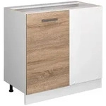 Vicco Eckunterschrank, Sonoma Eiche, Wei&szlig;, Holzwerkstoff, 1 F&auml;cher,...