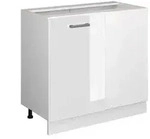 Vicco Eckunterschrank, Wei&szlig;, Wei&szlig; Hochglanz, Holzwerkstoff, 1 F&auml;cher,...