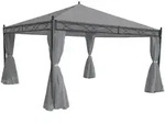 MCW Pergola, Hellgrau, Textil, 400x290x400 cm, Sonnen- & Sichtschutz, Pavillons &