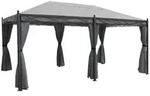 MCW Pergola, Grau, Metall, 298x276x500 cm, Sonnen- & Sichtschutz, Pavillons &