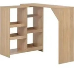 vidaXL Bartisch, Eiche, Holz, Rechteckig,Rechteckig, S&auml;ule, 39x110x138 cm,