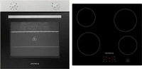 Respekta BACKOFENSET Schwarz, Edelstahl 59.5x59.5x56.5 cm, Energieeffizienzklasse: A