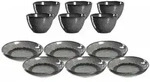 Leonardo Living Tellerset, Anthrazit, Keramik, 12-teilig, 2x2x2 cm, Essen &...