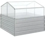 vidaXL Hochbeet, Silber, Metall, 100x85x100 cm, Gartenzubeh&ouml;r, Hochbeete