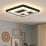 Briloner Led, Schwarz, Kunststoff, Quadratisch, 42.3x4.1x42.3 cm, Lampen & Leuchten,