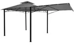 MCW Pergola, Grau, Textil, 490x275x250 cm, Sonnen- & Sichtschutz, Pavillons &
