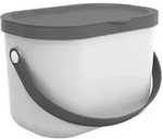 Rotho Abfalleimer Albula, Wei&szlig;, Kunststoff, 3.2 L, 22.2x17.2x15 cm, Reach, DIN EN