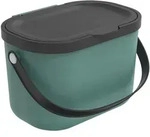 Rotho Abfalleimer Albula, Gr&uuml;n, Schwarz, Kunststoff, 3,2 L, 22.2x17.2x14.7 cm,