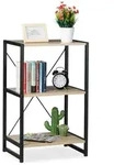 Relaxdays Standregal, Mehrfarbig, Holzwerkstoff, Metall, Papier, 50x80x35 cm,