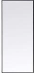 Kare-Design Wandspiegel, Schwarz, Glas, rechteckig, 60x180x2.5 cm, senkrecht und