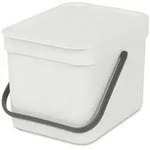 Brabantia Abfalleimer SORTu0026GO, Hellgrau, Kunststoff, 6 L, 20x18.1x24.5 cm,