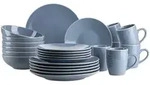 M&auml;ser Kombiservice Elissa, Blau, Keramik, 24-teilig, 380 ml,800 ml, 46.5x33x32 cm,