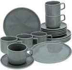 Creatable Kaffeeservice, Grau, Keramik, 18-teilig, 250 ml,250 ml, Essen & Trinken,