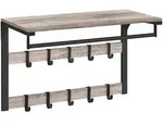 Mid.you Wandgarderobe, Schwarz, Greige, Metall, Holzwerkstoff, 65x42x30 cm,