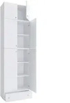 Mid.you Schuhschrank, Wei&szlig;, Kunststoff, 3 F&auml;cher, 70x240x39 cm, Garderobe,