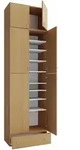 Mid.you Schuhschrank, Buche, Kunststoff, 7 F&auml;cher, 1 Schublade(n) Schubladen,