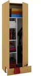 Mid.you Mehrzweckschrank, Buche, Kunststoff, Holzoptik, 4 F&auml;cher, 70x198x39 cm,