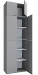 Mid.you Schuhschrank, Grau, Kunststoff, 3 F&auml;cher, 70x223x39 cm, Garderobe,