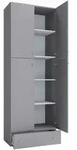 Mid.you Schuhschrank, Grau, Holzwerkstoff, 3 F&auml;cher, 70x200x39 cm, Garderobe,