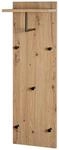 Garderobenpaneel, Schwarz, Eiche, Metall, Holzwerkstoff, 30x100x20 cm,