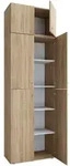 Mid.you Schuhschrank, Sonoma Eiche, Kunststoff, 3 F&auml;cher, 70x223x39 cm, Garderobe,