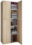 Mid.you Aktenschrank, Sonoma Eiche, Holzwerkstoff, 4 F&auml;cher, 70x182x37 cm,