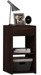 Livetastic Nachtschrank, Walnuss, Holzwerkstoff, 1 Schublade(n) Schubladen, 35x65x35