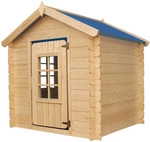 Timbela Kinderspielhaus, Beige, Holz, 114x121x111 cm, Outdoor Spielzeug,...