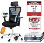Clouvou B&uuml;rostuhl, Schwarz, Metall, Kunststoff, 1-Sitzer, F&uuml;llung: Schaumstoff,