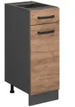 Vicco K&uuml;chenunterschrank, Eiche, Anthrazit, Holzwerkstoff, 1 F&auml;cher, 1...
