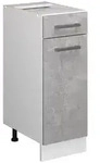 Vicco K&uuml;chenunterschrank, Hellgrau, Wei&szlig;, Holzwerkstoff, 1 F&auml;cher, 1...